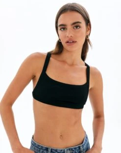 Off Shoulder Flared Long Sleeve Top -Glassons xavier x back tank black front tv79208vis 1