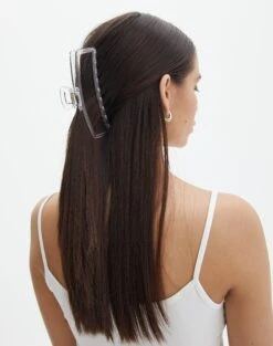 Off Shoulder Lace Long Sleeve Top -Glassons xl thin rectangle claw clip clear front ha142076clp