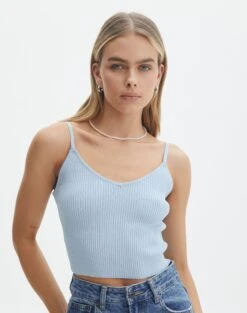 Supersoft Thin Strap Bodysuit -Glassons yves v neck tank blue bubble front kv125600vn