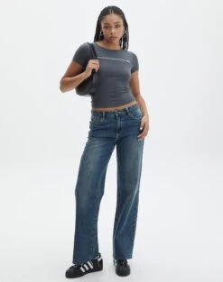 Zip Detailed Crop Tee -Glassons zala zip top shadow dancer full ts107400vis